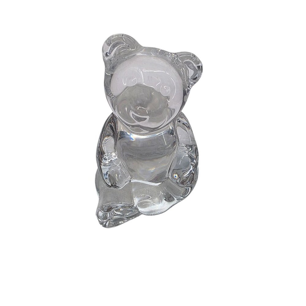 Crystal Bear Figurine 3.5" Collectible Art Glass Decoration‎